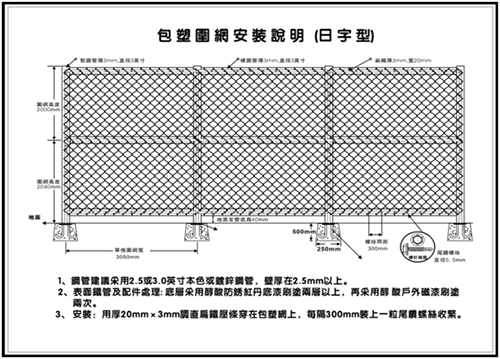 球場球場套塑圍網施工